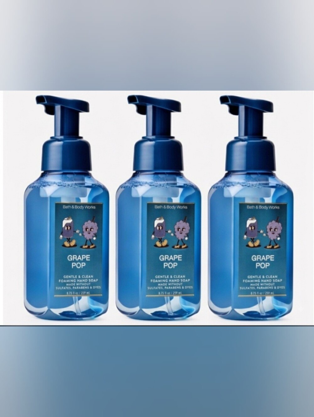 Bath & Body Works Grape Pop Gentle Foaming Hand Soap - Blue